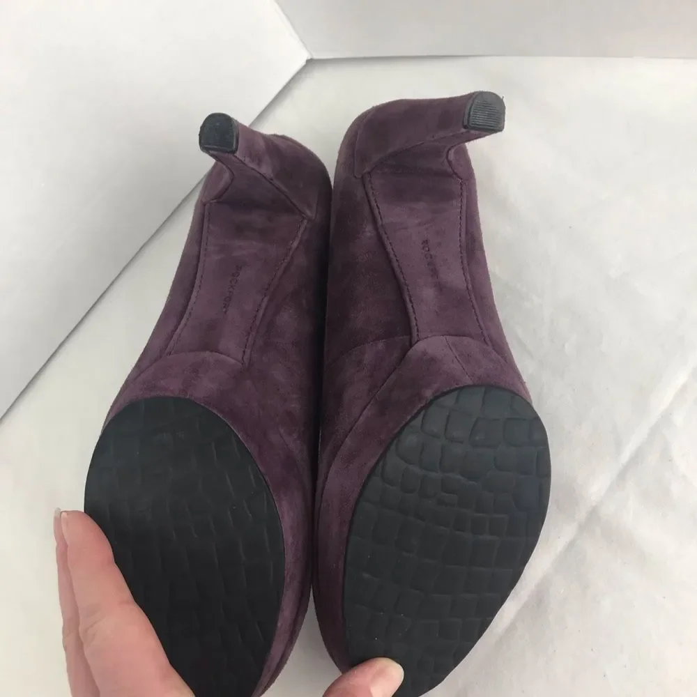 Rockport Janae Purple Suede Platform Heels Sz 10